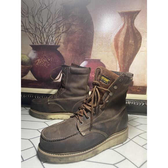 WOLVERINE Steel Toe Men\'s Brown Boots Size 12